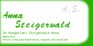 anna steigerwald business card